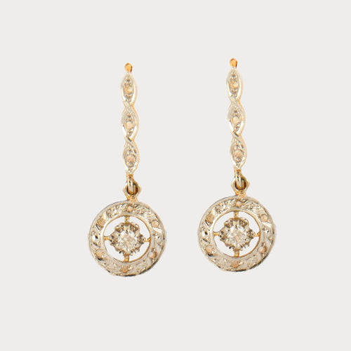 Boucles d'oreilles Paire de dormeuses diamants 58 Facettes