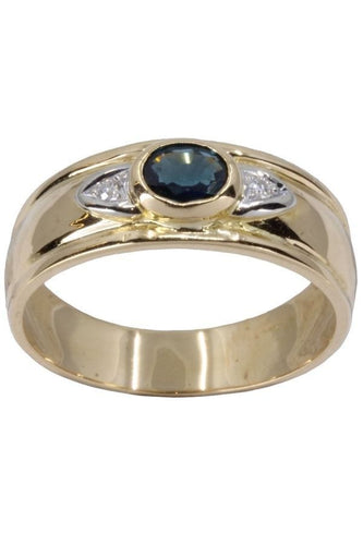 Bague 56 BAGUE JONC SAPHIR ET DIAMANTS 58 Facettes 061501