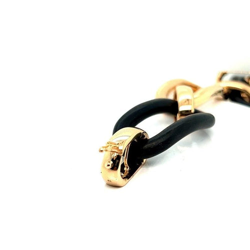 Bracelet Bracelet Or rose Bois d'ébène 58 Facettes