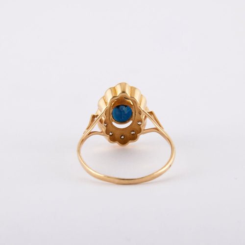 Bague 59 Bague Marguerite Saphir et Diamants 58 Facettes JE505