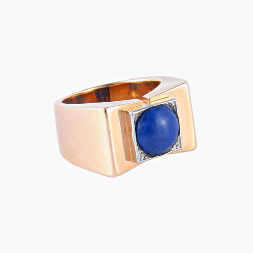 Bague 55 Bague Tank Lapis Lazuli 58 Facettes