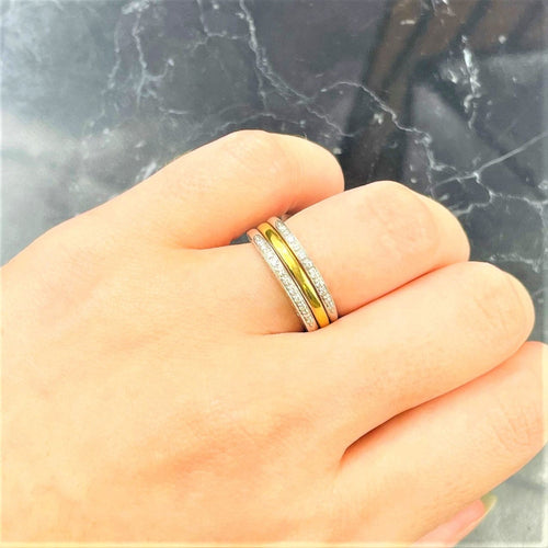 Bague Bague Pavage Diamants 2 ors 58 Facettes 20400000652