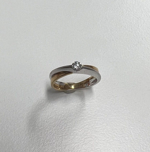 Bague Bague 2 ors Solitaire 0,15cts 58 Facettes 20400000368