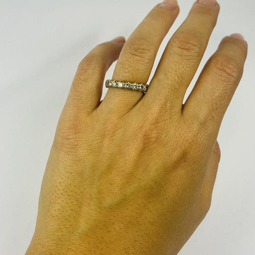 Bague 53 Alliance Tour Complet Or Diamants 58 Facettes 20400000748