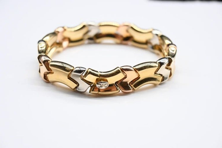 Bracelet Bracelet 3 Ors Maille Moderne 58 Facettes