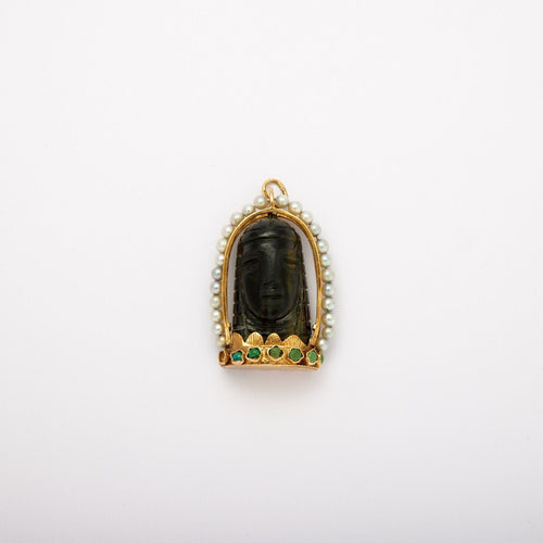 Pendentif Pendentif perles, émeraudes 58 Facettes