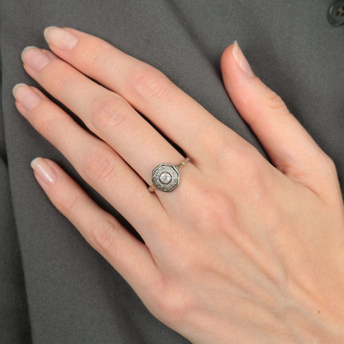Bague Bague de fiançailles Art Déco or et diamant 58 Facettes