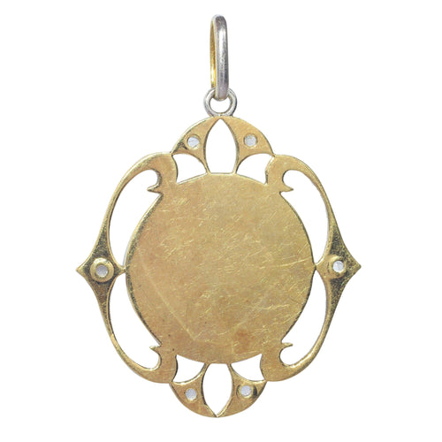 Pendentif Médaille Art Déco diamants Marie et l'enfant Jésus 58 Facettes 23191-0419