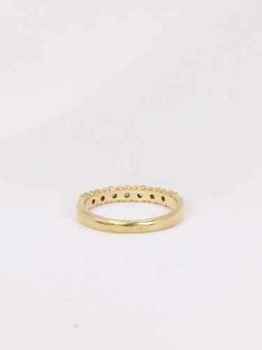 Bague 54 Demi-Alliance américaine diamants 0,42 ct 58 Facettes J98