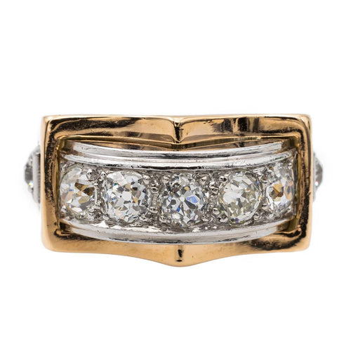 Bague 47 Bague Tank Or jaune Diamant 58 Facettes 2560533CN