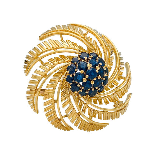 Broche Broche Cartier en or jaune et saphirs. 58 Facettes 31341