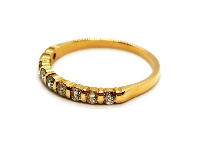 Bague 54 Bague Demie alliance Or jaune Diamant 58 Facettes 1089904CD