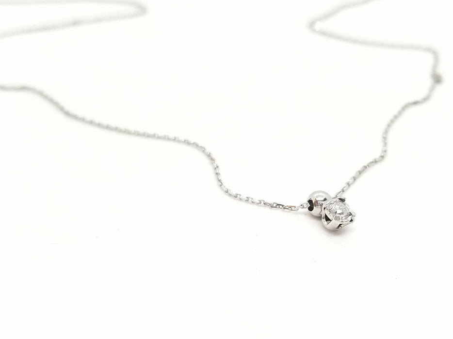 Collier Collier Chaîne + pendentif Or blanc Diamant 58 Facettes 579136RV