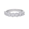Bague 52 Alliance demi-tour or blanc, diamants. 58 Facettes 32217
