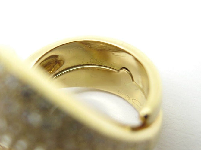 Bague 53 vintage bague CARTIER ying et yang pavage 160 diamants 5.25ct or 18k 58 Facettes 256021