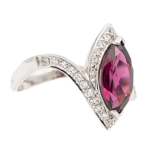 Bague 54 Bague Or blanc Grenat Almandin 58 Facettes 2329109CN