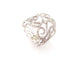 Bague 50 bague DJULA dentelles vagues 50 en or blanc 18k & diamants 58 Facettes 242626