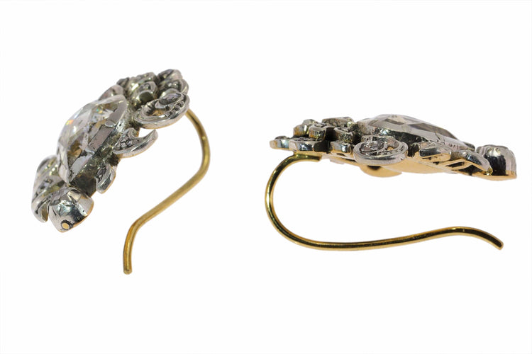 Boucles d'oreilles Boucles d'oreilles victoriennes diamants taille rose 58 Facettes 22027-0082