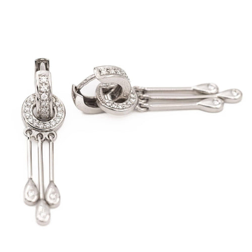 Boucles d'oreilles Boucles d'oreilles Pendantes Or blanc Diamant 58 Facettes 2486899CN