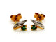 Boucles d'oreilles Boucles d'oreilles Puces Or jaune Emeraude 58 Facettes 1141395CD