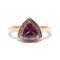 Bague Bague rhodolite diamants or rose 58 Facettes