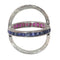 Bague 54 Alliance, rubis, saphirs, diamant 58 Facettes 22350-0261