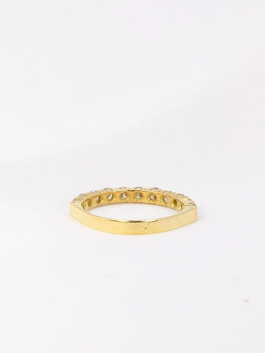 Bague 57 Demi-Alliance américaine diamants 0,88 ct 58 Facettes J113