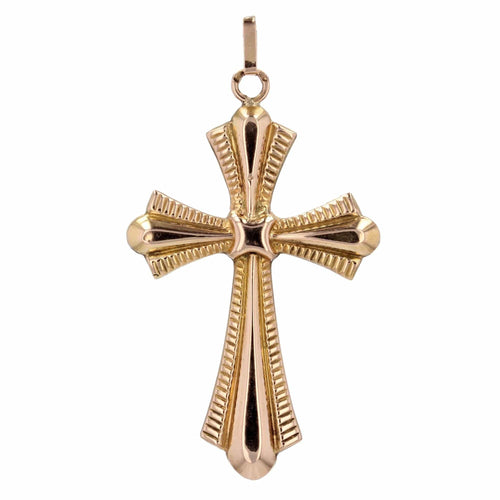 Pendentif Pendentif croix ancienne or rose 58 Facettes CVP63
