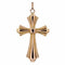 Pendentif Pendentif croix ancienne or rose 58 Facettes CVP63