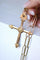 Pendentif Croix Jeannette ancienne régionale en or rose 18Kt 58 Facettes