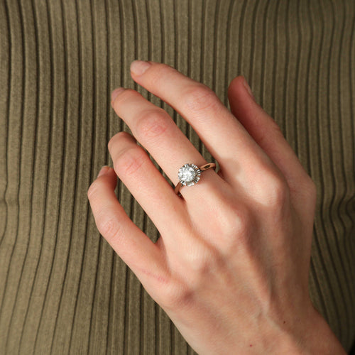 Bague BAGUE SOLITAIRE OR & DIAMANT 0.50ct 58 Facettes BO/220063-64 RIV