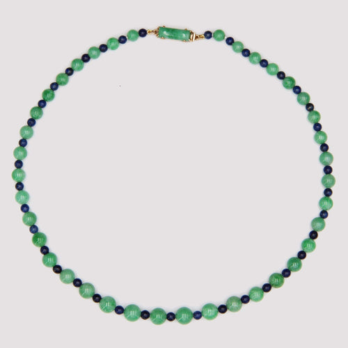 Collier Collier de jade et sodalite 58 Facettes 07-106B