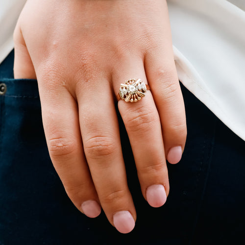 Bague Bague en or jaune et diamant 58 Facettes 20762