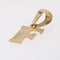 Pendentif Breloque or jaune lettre F 58 Facettes CVP98