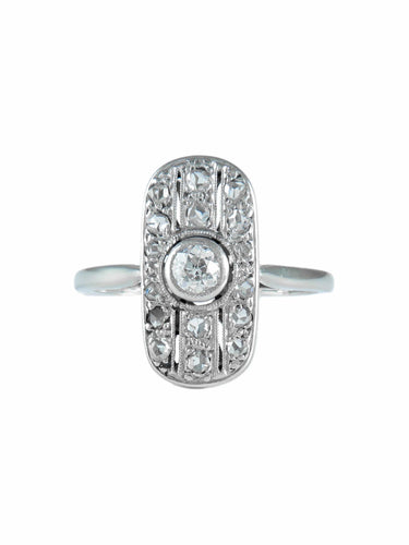 Bague Or Jaune / Diamants / 52 BAGUE ART DECO OR & DIAMANTS 58 Facettes BO/220028