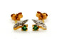 Boucles d'oreilles Boucles d'oreilles Puces Or jaune Emeraude 58 Facettes 1141395CD