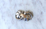 Broche Broche vintage abstraite or rose et argent 58 Facettes