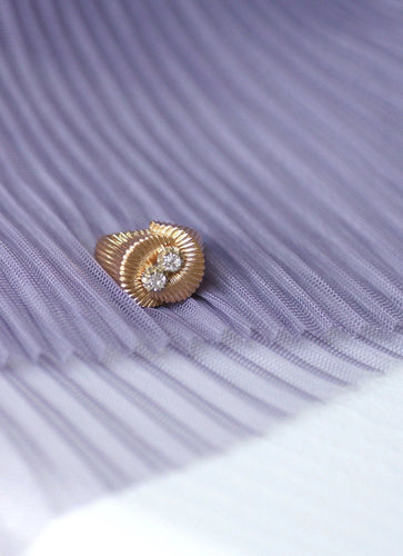 Bague Bague spirale or rose et diamants 58 Facettes