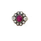 Bague 53 Bague Or rose Argent Diamants Rubis 58 Facettes