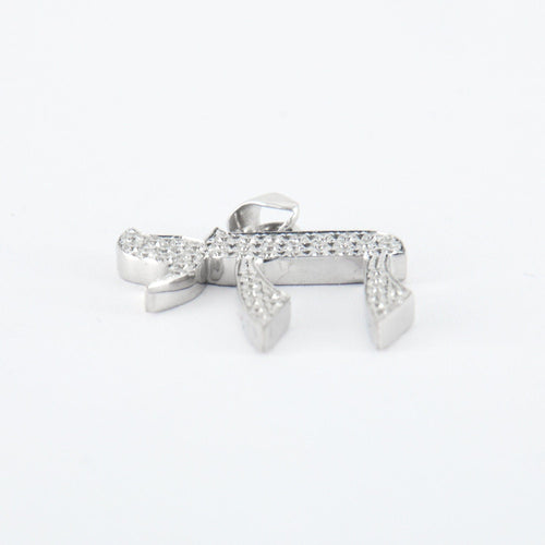 Pendentif Pendentif HAI - LA VIE or blanc diamants 58 Facettes