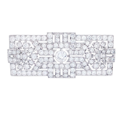 Broche Broche Art Déco en platine et diamants. 58 Facettes 32511