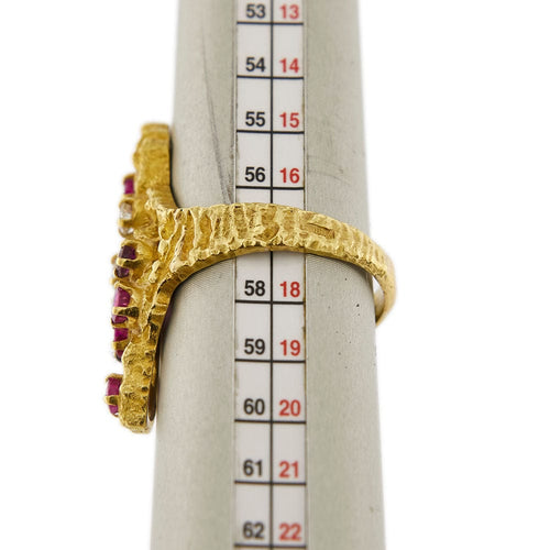 Bague Bague avec rubis et diamants 58 Facettes 27366