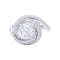 Bague 51 Solitaire Cartier, "Trinity Ruban", platine et diamants. 58 Facettes 32710