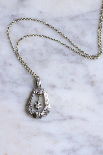 Collier Pendentif collier Art Déco diamants 58 Facettes