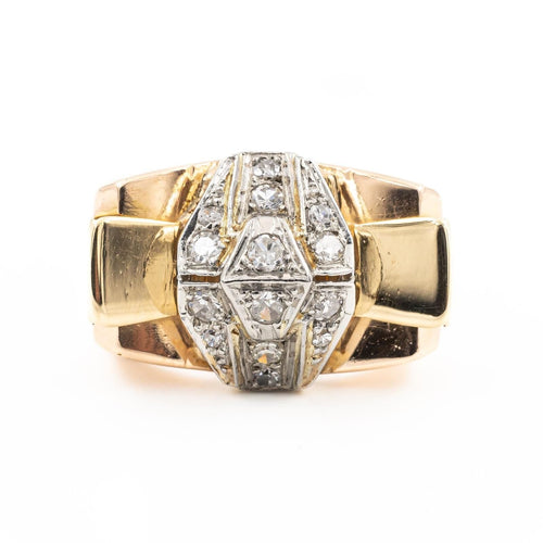 Bague 49 Bague Tank Or rose Diamant 58 Facettes 1986231CN