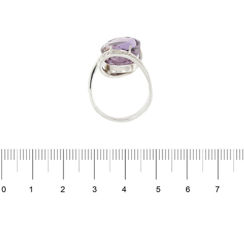 Bague 53 Bague avec améthyste et diamants 58 Facettes 29391