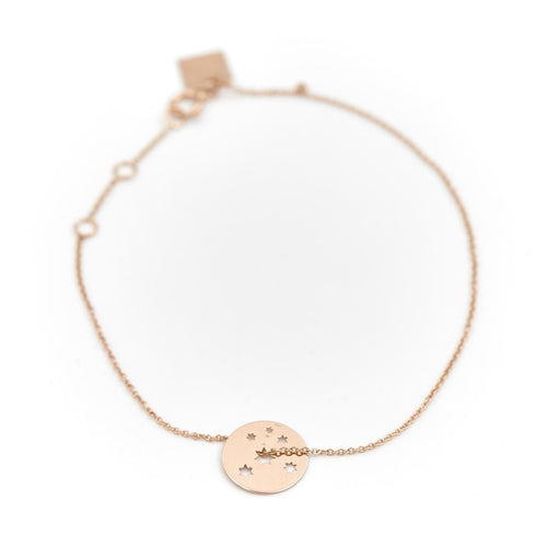 Bracelet Ginette NY Bracelet Milky Way Mini Disc Or rose 58 Facettes 2203302CN