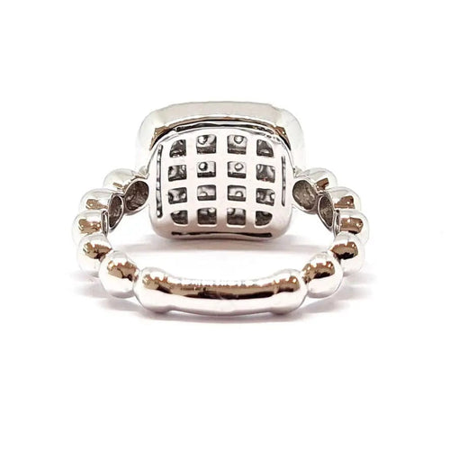 Bague Bague pavée or blanc diamants 58 Facettes