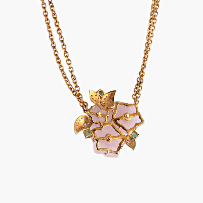 Collier Collier Trois Fleurs 58 Facettes