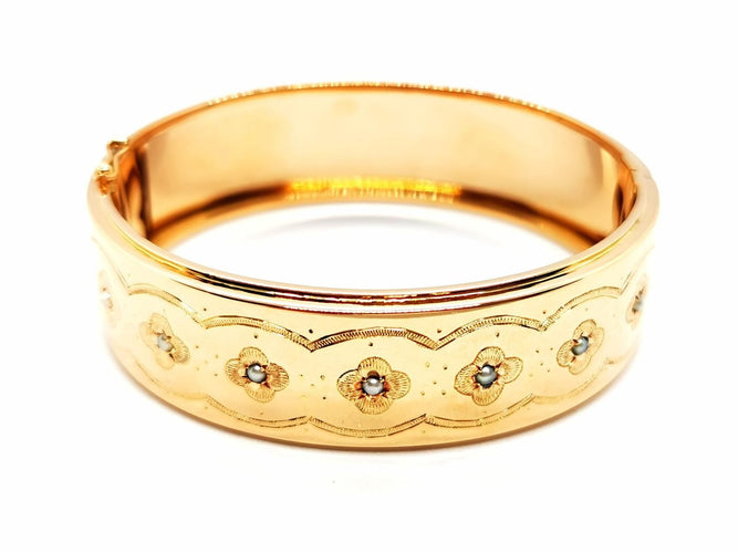 Bracelet Bracelet Manchette Or rose Perle 58 Facettes 1969284CN